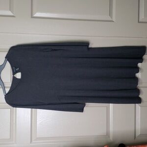 Adrienne Vittadini Super soft dark heathered Gray long sleeve dress size large